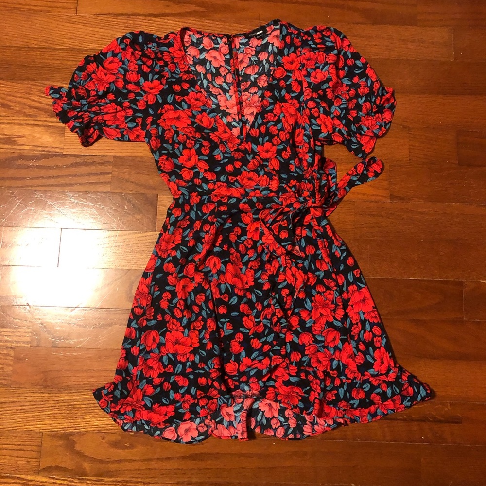 Fashion Nova Floral Wrap Dress